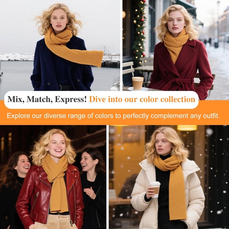 NUOHEMULE Store Luxury 100% Cashmere Scarf for Women & Men, 59''x10'' Extra Warm Winter Scarf, Blanket Scarves in Premium Gift Box - Image 5